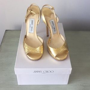 Gold Jimmy Choo heels